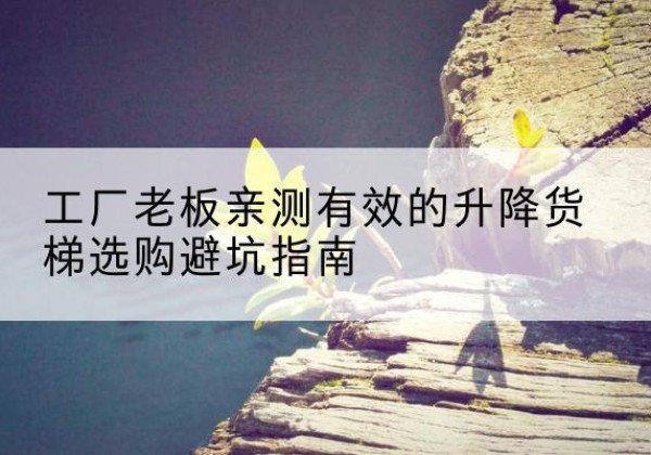 孝昌升降货梯怎么选-工厂老板亲测有效的升降货梯选购避坑指南